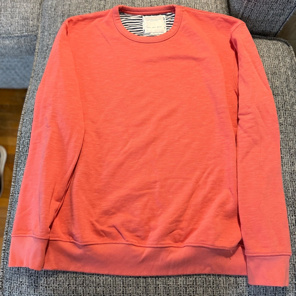 Denim & Flower Men's Coral Crewneck Sweatshirt